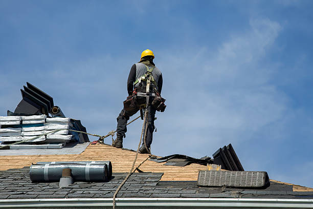 Professional Gutter Installation technician working in Rochester Mills, PA